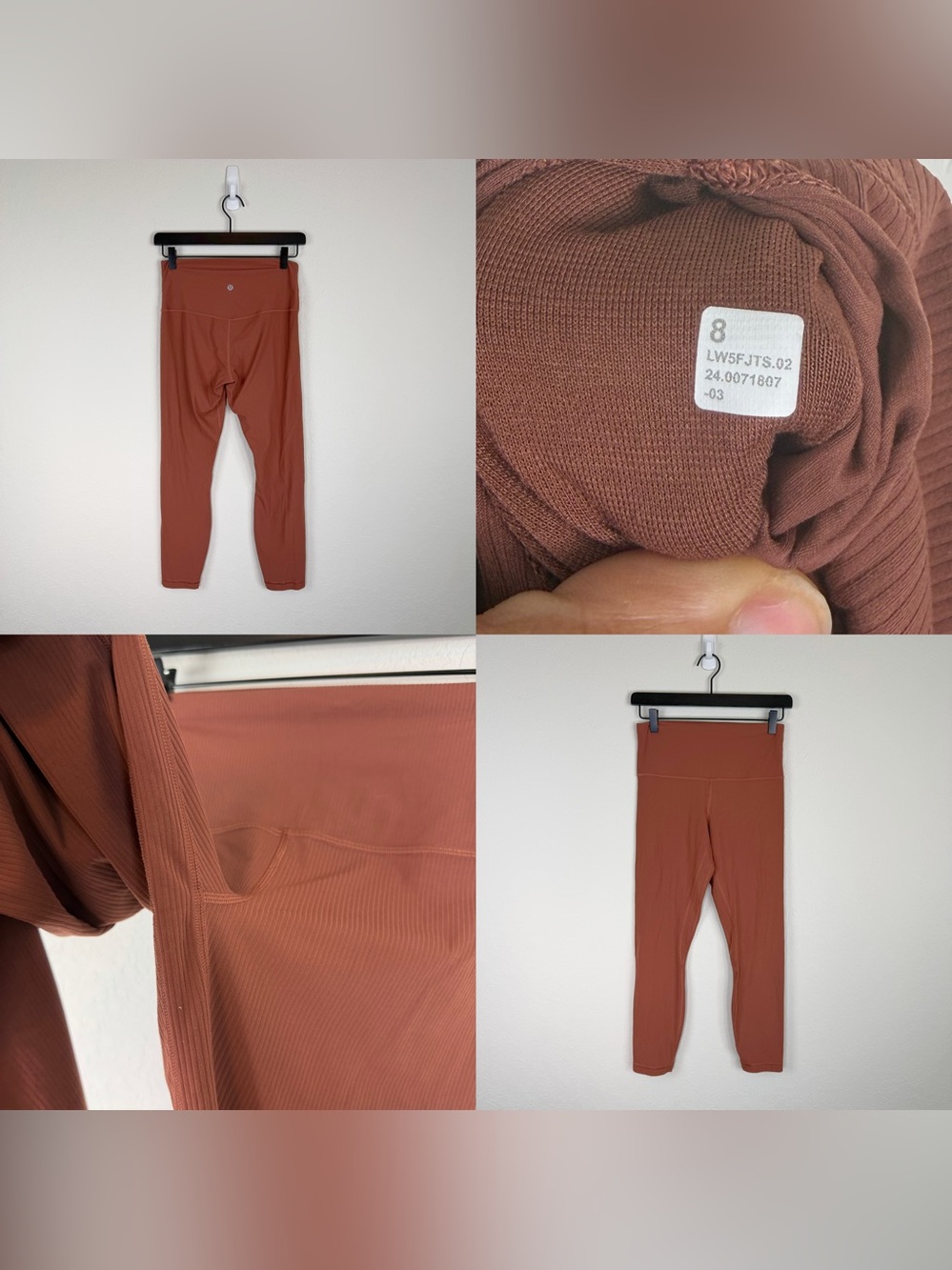 •LULULEMON• Align High-Rise Ribbed Pant 25" Ancient Copper Size 8